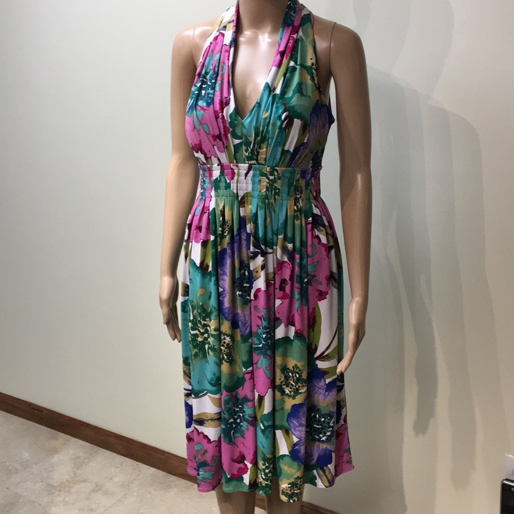 Calvin Klein Floral Midi Dress LAST CHANCE